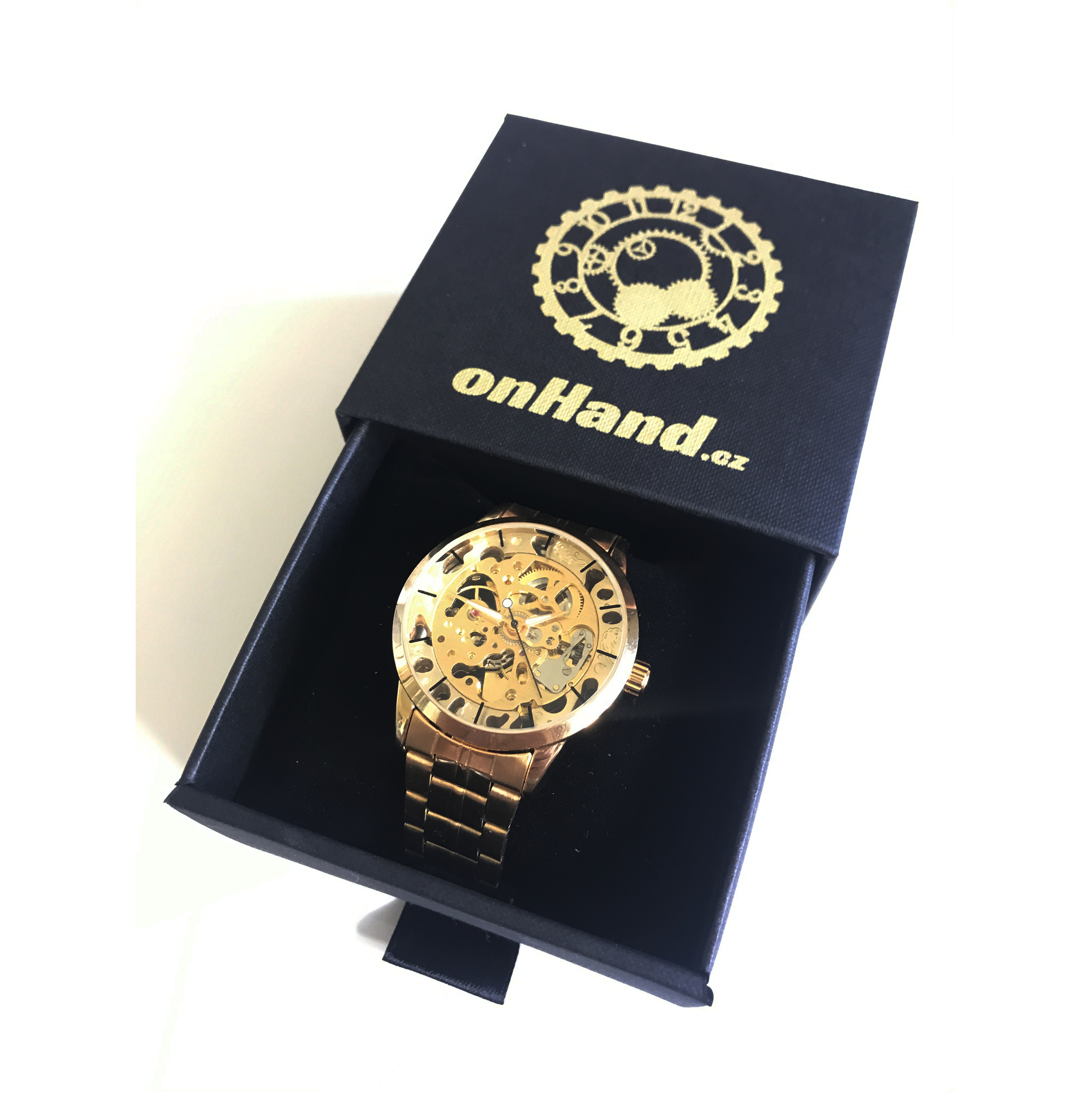 Pánske automatické hodinky EMPEROR v zlatej farbe