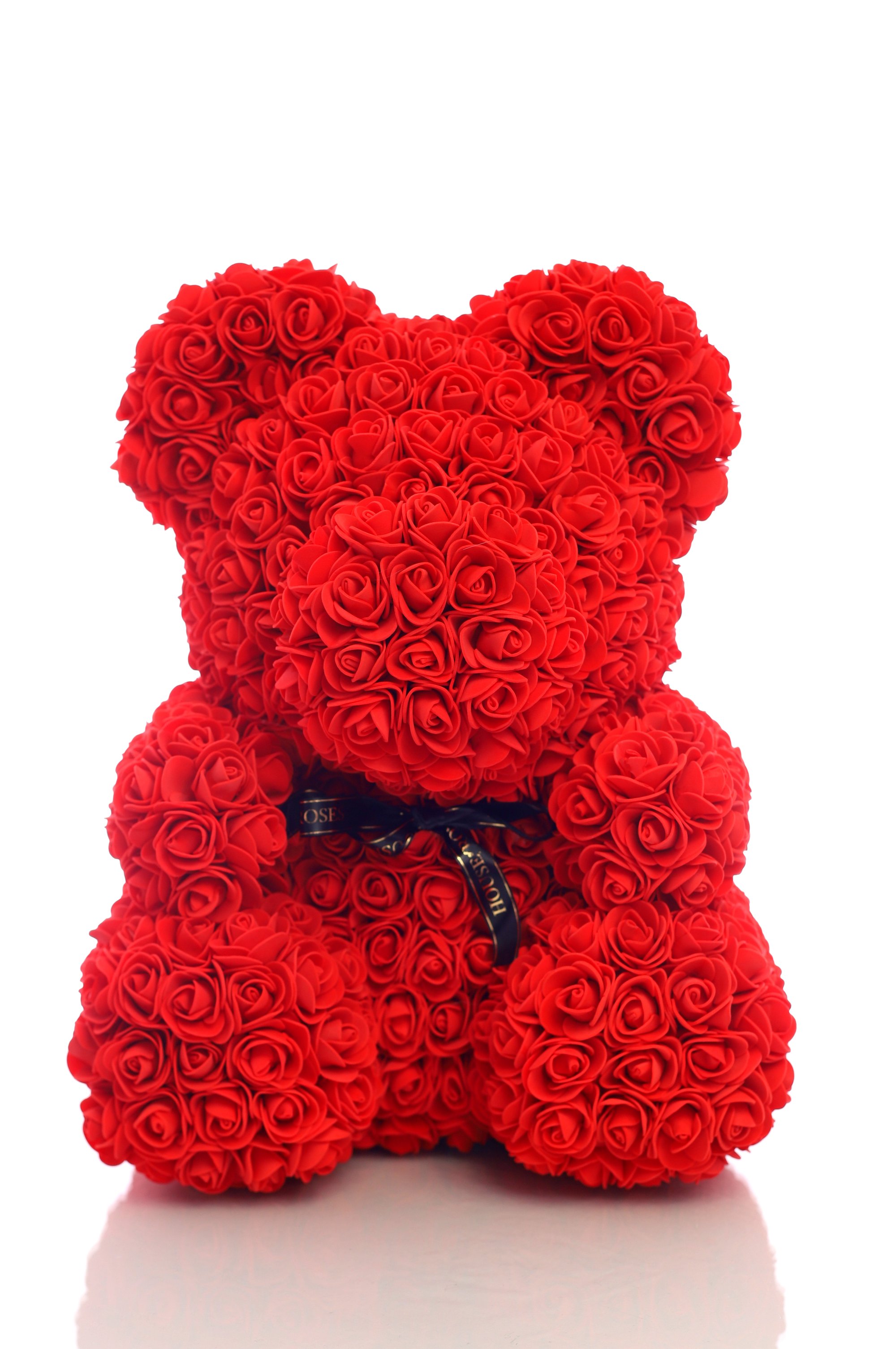 Rose Bear - rudý macko z ruží 40 cm