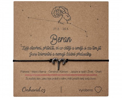 Darčeková karta so znamením horoskopu Baran