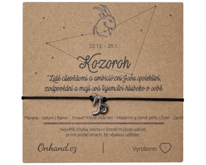 Darčeková karta so znamením horoskopu Kozorožec