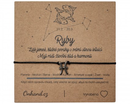 Darčeková karta so znamením horoskopu Ryby