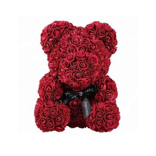 Rose Bear - vínový macko z ruží 40 cm