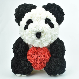 Medvídek panda z růží - 40 cm